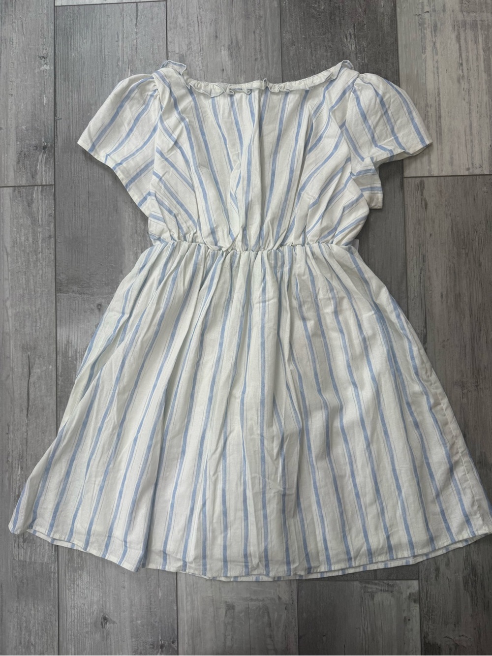 Princess Polly Monterrat Blue Stripe Cotton Mini Dress NWT US 2 Cottagecore - Picture 3 of 13